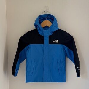 THE NORTH FACE NWOT Boys Antora Rain Jacket Blue Black Windbreaker Spring SZ 4
